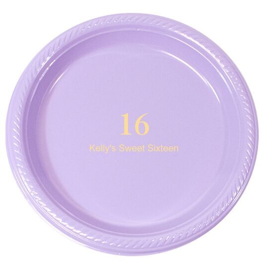 Large Number with Text Plastic Plates